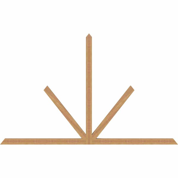 Ekena Millwork Saratoga Timber Gable Bracket, Western Red Cedar, 108"W x 68"H x 3 1/2"D x 3 1/2"F, 15/12 Pitch GBW108X68X0404SAR00SWR - main